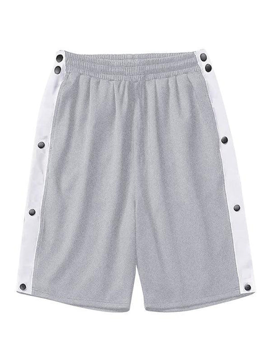 Men's classic trendy loose-fitting casual sports shorts with full side buttons - 808Lush