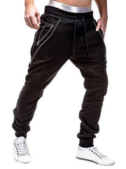 Men's fashion casual personalized zipper trim trousers - 808Lush