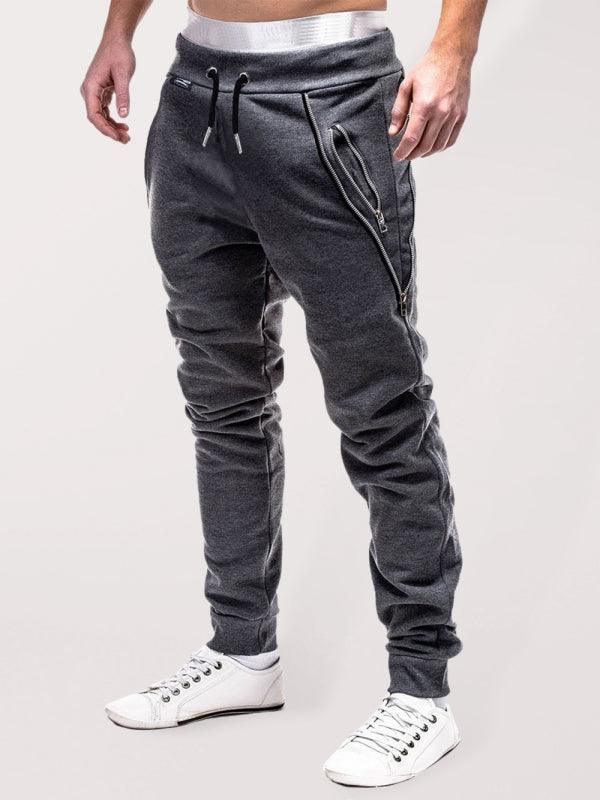 Men's fashion casual personalized zipper trim trousers - 808Lush