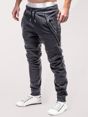 Men's fashion casual personalized zipper trim trousers - 808Lush