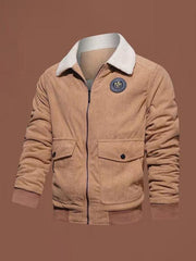 Men's lambswool lapel warm corduroy jacket - 808Lush