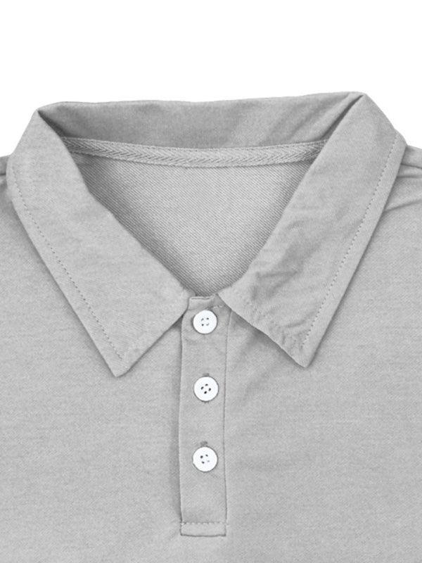 Men's lapel short -sleeved shorts two -piece sports casual set - 808Lush