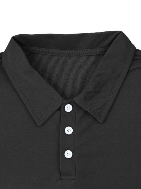 Men's lapel short -sleeved shorts two -piece sports casual set - 808Lush