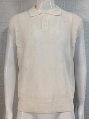 Men's lapel solid color Polo collar knitted top - 808Lush