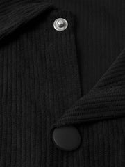 Men's casual multi-pocket solid color corduroy button-down shirt - 808Lush
