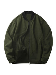 Men's casual solid color baseball collar jacket suit - 808Lush