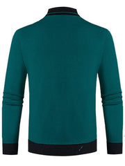 Men's half turtleneck plus velvet slim long-sleeved sweater - 808Lush
