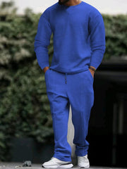 Men's long-sleeved trousers round-neck casual suit - 808Lush