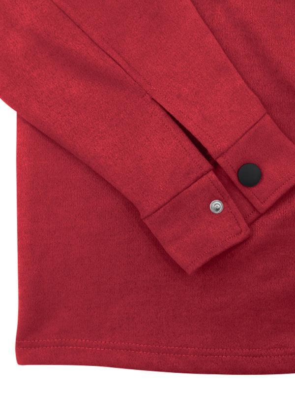 Men's long-sleeved trousers single-breasted jacket solid color slim two-piece set - 808Lush