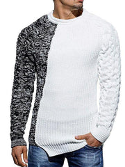 Men's round neck long sleeve knitted slim sweater - 808Lush