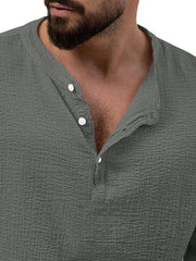 Men's casual long-sleeved shirt and trousers suit - 808Lush