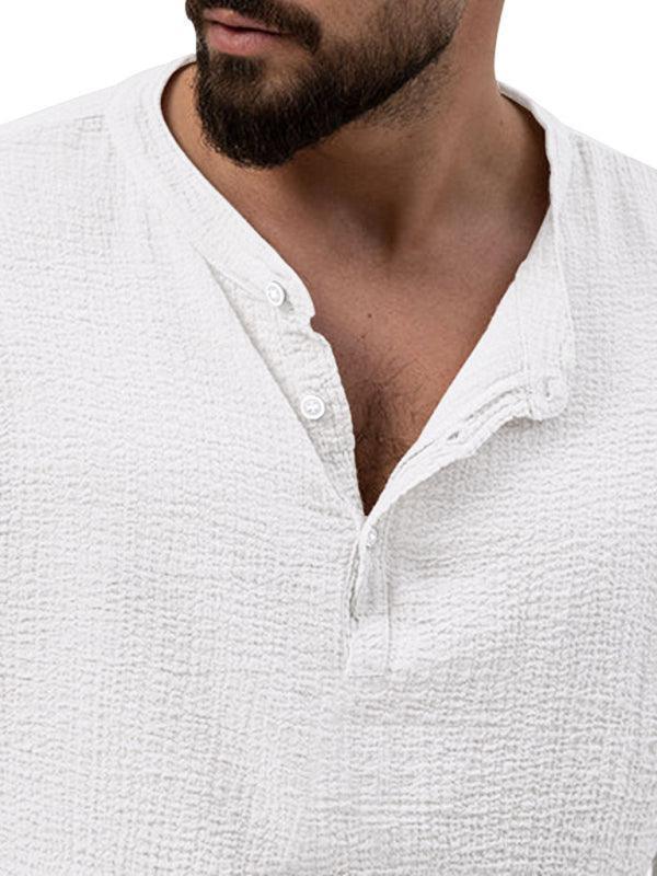 Men's casual long-sleeved shirt and trousers suit - 808Lush