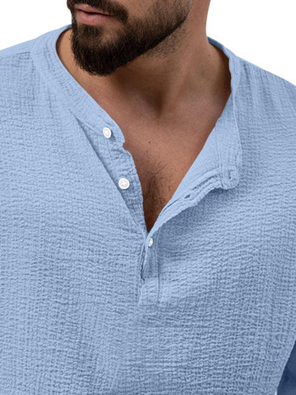 Men's casual long-sleeved shirt and trousers suit - 808Lush