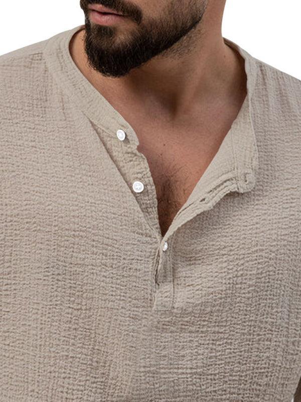 Men's casual long-sleeved shirt and trousers suit - 808Lush