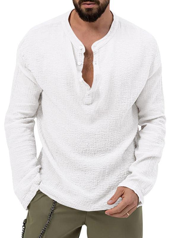 Men's casual long-sleeved shirt and trousers suit - 808Lush