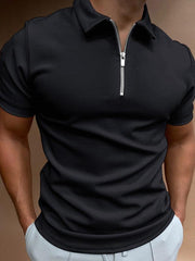 Men's short sleeve lapel casual fit polo shirt - 808Lush