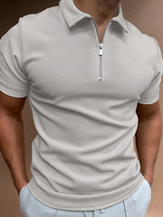 Men's short sleeve lapel casual fit polo shirt - 808Lush