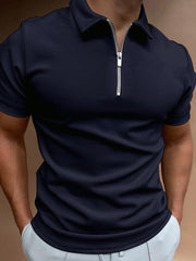 Men's short sleeve lapel casual fit polo shirt - 808Lush
