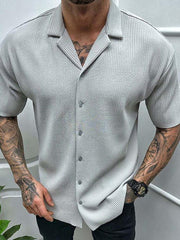 Men's short-sleeved shirt men's casual cardigan - 808Lush