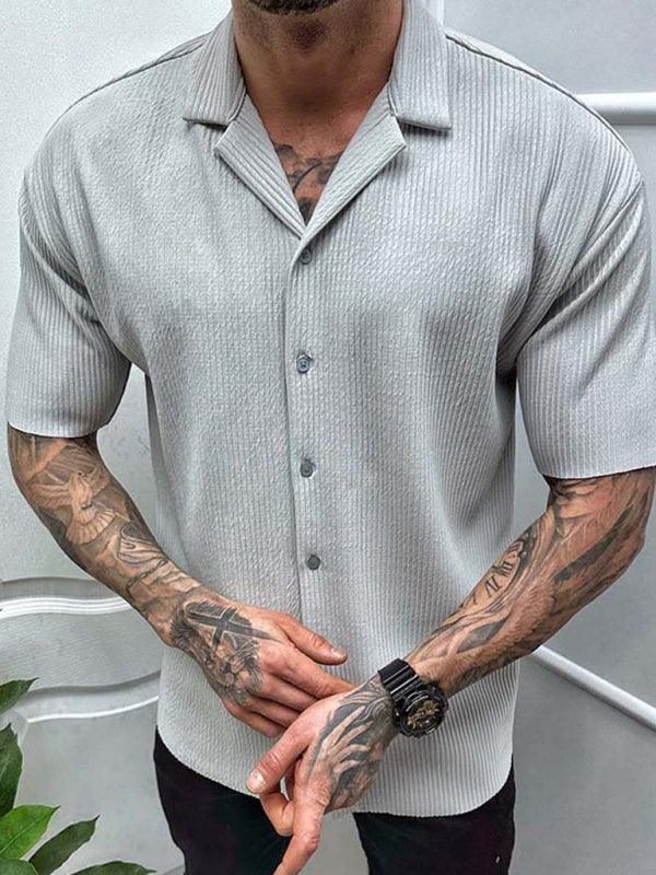 Men's short-sleeved shirt men's casual cardigan - 808Lush