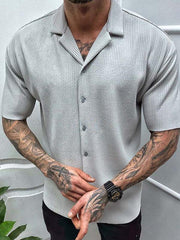 Men's short-sleeved shirt men's casual cardigan - 808Lush