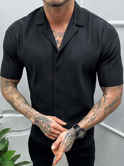 Men's short-sleeved shirt men's casual cardigan - 808Lush