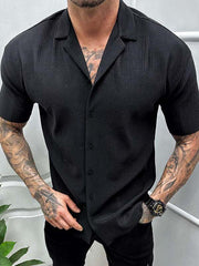Men's short-sleeved shirt men's casual cardigan - 808Lush