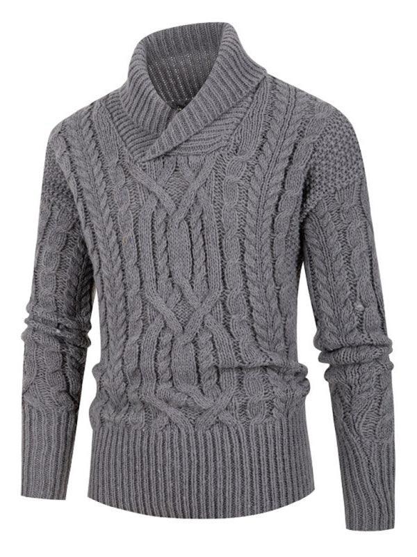 Men's twist pullover long-sleeved sweater - 808Lush