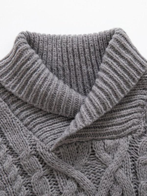Men's twist pullover long-sleeved sweater - 808Lush
