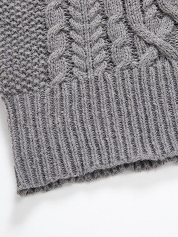 Men's twist pullover long-sleeved sweater - 808Lush