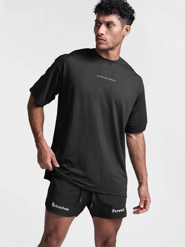 Men's round neck short-sleeved solid color quick-drying all-match sports T-shirt - 808Lush