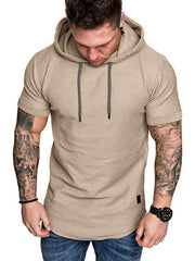 Men's short-sleeved T-shirt sports casual sweater men's hoodie - 808Lush