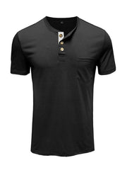 Men's solid color casual short-sleeved T-shirt - 808Lush