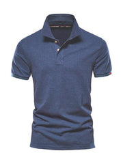 Men's solid color lapel casual short-sleeved POLO shirt - 808Lush