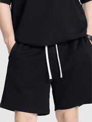 Men's solid color loose casual sports shorts - 808Lush