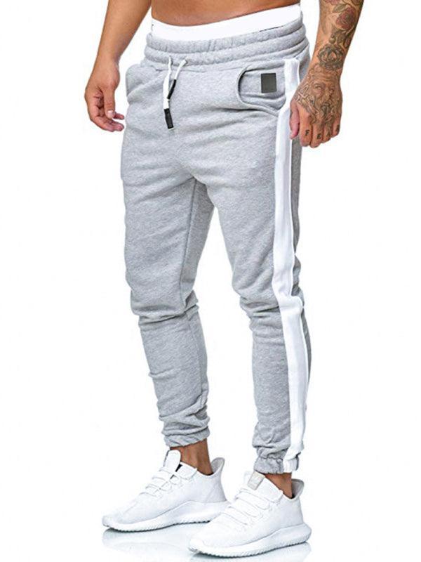 Men's sports color block casual trousers - 808Lush