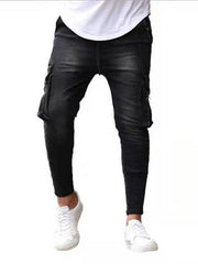 Men's trendy fashion all-match cargo jeans - 808Lush