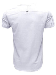 Men's woven solid color short-sleeved cotton and linen shirt - 808Lush