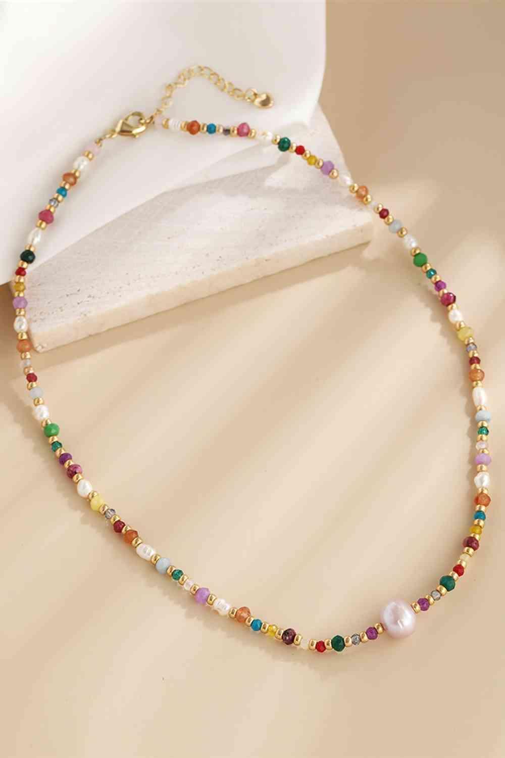 Multicolored Bead Necklace - 808Lush