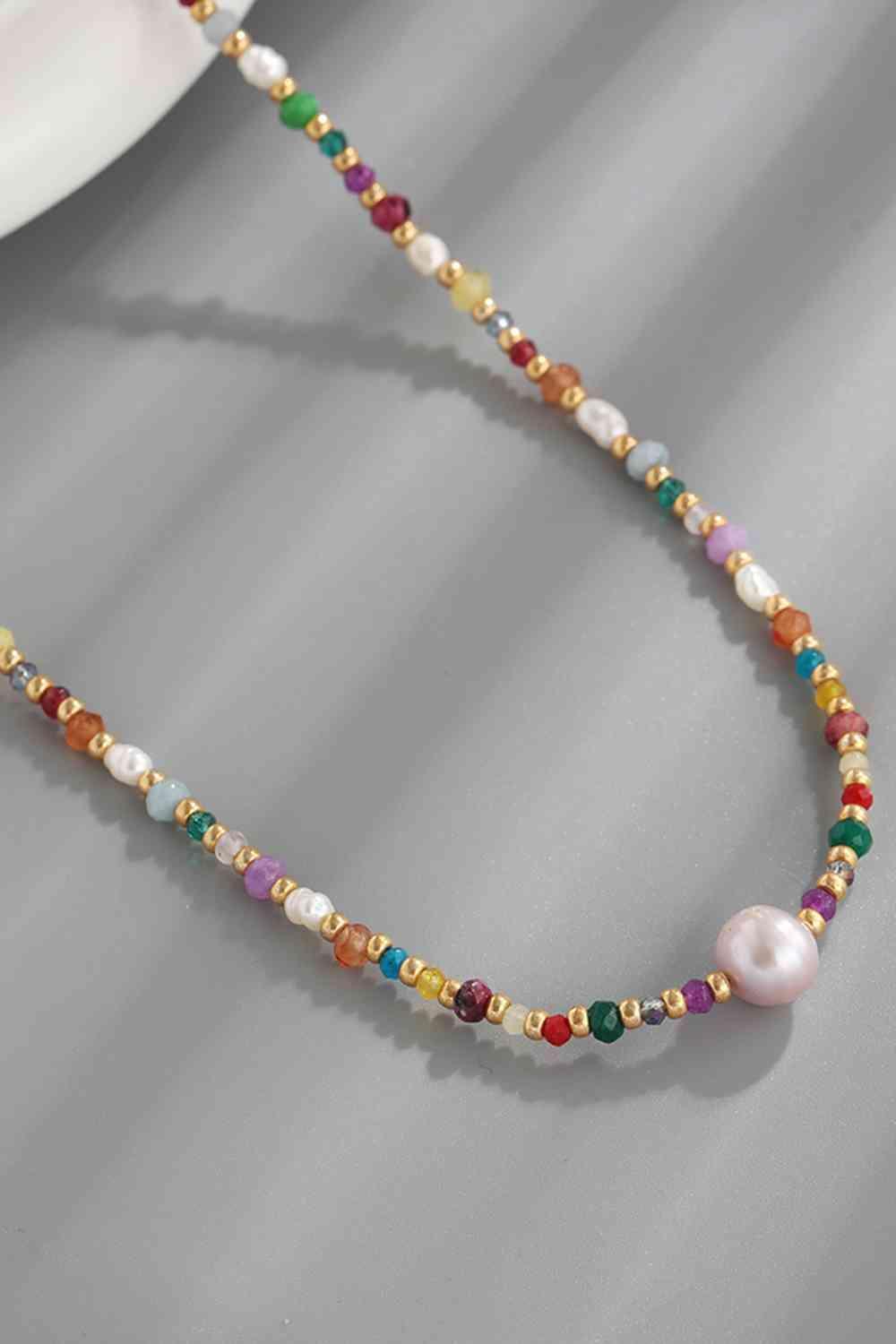 Multicolored Bead Necklace - 808Lush
