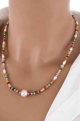 Multicolored Bead Necklace - 808Lush