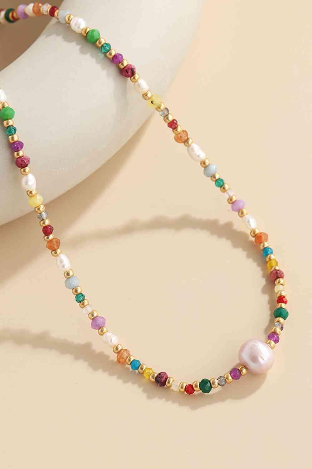 Multicolored Bead Necklace - 808Lush