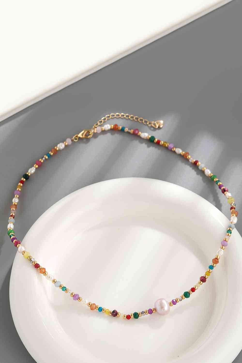 Multicolored Bead Necklace - 808Lush