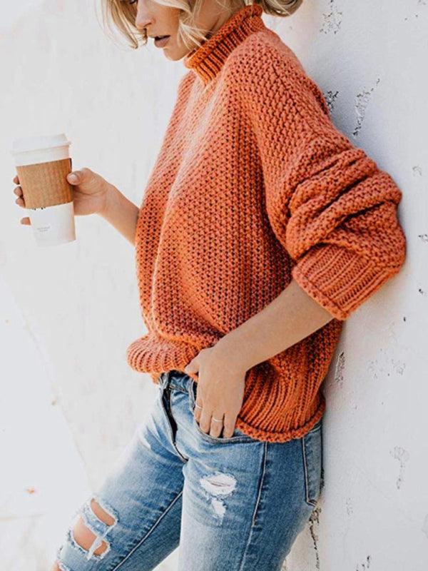 Contrast Color Knitted Sweater Sweater - 808Lush