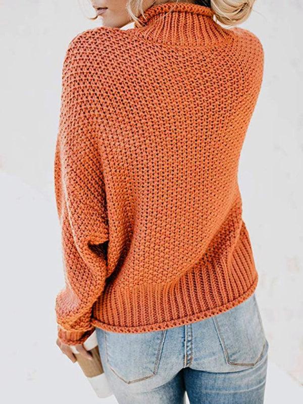 Contrast Color Knitted Sweater Sweater - 808Lush