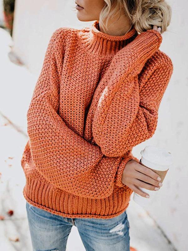 Contrast Color Knitted Sweater Sweater - 808Lush