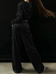 Ladies Fashion Long Sleeve Hoodie Gold Velvet Casual - 808Lush