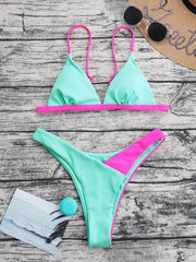 Sexy Bikini Ladies Two-piece Swimsuit Hit color swimsuit - 808Lush