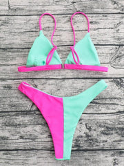 Sexy Bikini Ladies Two-piece Swimsuit Hit color swimsuit - 808Lush