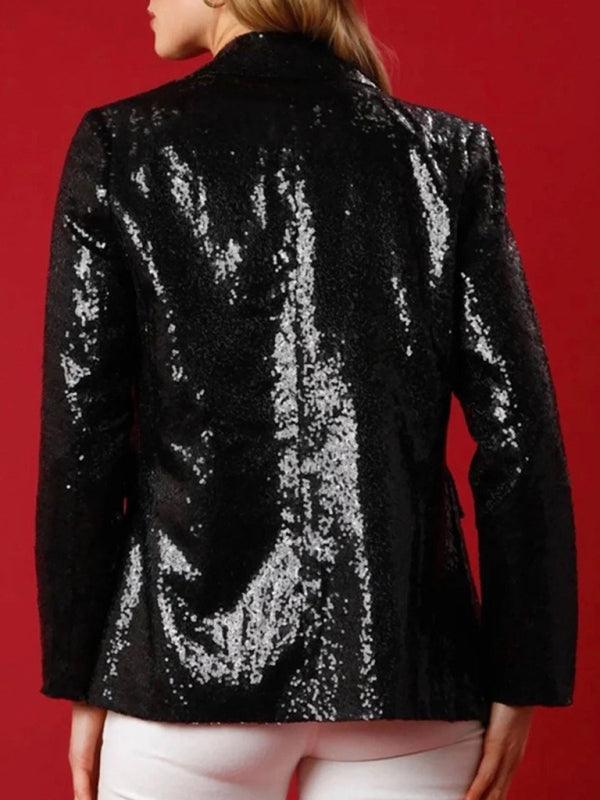 Women's Christmas Sequined Loose Suit Top - 808Lush